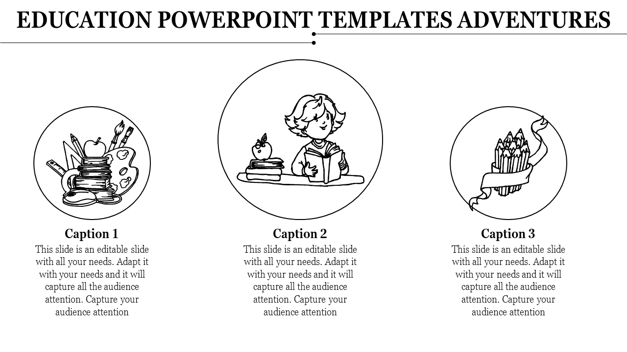 Our Pre Designed Education PowerPoint template and Google slides-3 Node
